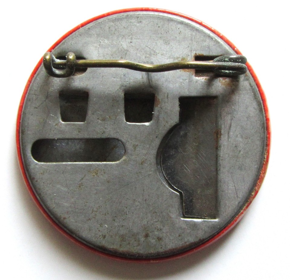 Badge Pêche Vintage USA Insigne Bouton Permis De Pêche 1955 Pennsylvanie - Épingle Collector, Résident, état à Vérifier Insigne Permis De Pêche