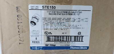 !NEW! THOMAS & BETTS STE150 STAR TECK 1-1/2'' METAL CLAD CABLE CONNECTOR
