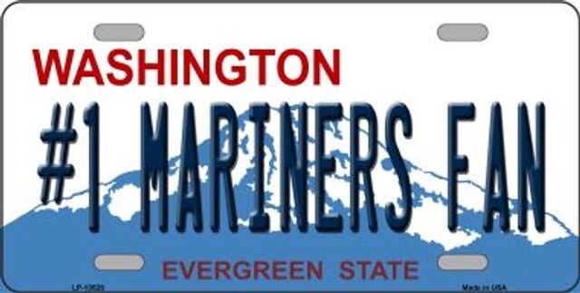 Number 1 Mariners Fan Novelty Metal License Plate Tag Tag