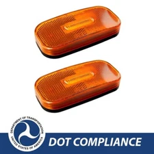 2 PCS 12V 3.9" Amber Light LED Side Marker Light RV Trailer LED Clearance Lamp