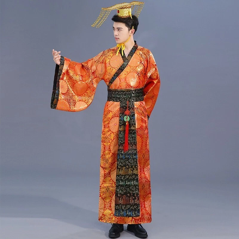 Para Hombres Hanfu Disfraz Emperador Performance Traje Juegos con disfraces Fiesta Traje Tang Chino Foto 2 de 4