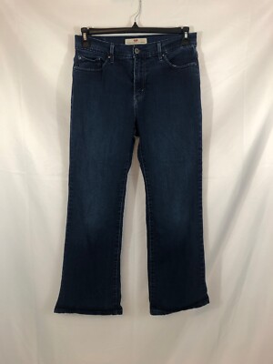 Levi's 512 Womens Size 12 Blue Perfectly Slimming Bootcut Stretch Denim Jeans