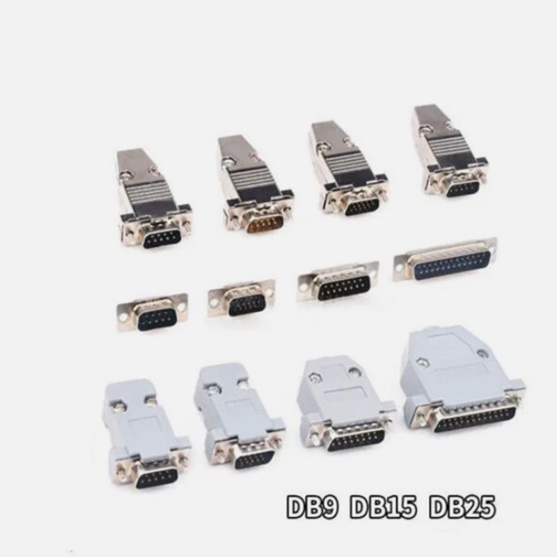 DB9/15/25 Pin Male Female Plug Socket Solder Type Connector Metal/Plastic Shell - Image 2 of 3