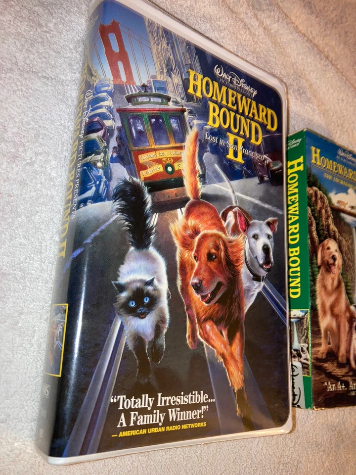 Homeward Bound The Incredible Journey + Homeward Bound II VHS Lot - Tape Tested — 第 4/4 张图片