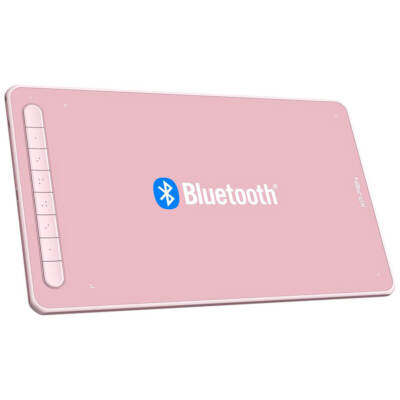 XPPen Deco LW Wireless Bluetooth Drawing Tablet 10x6 Pink Battery Free Pen