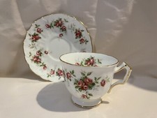 VINTAGE AYNSLEY TEA CUP & SAUCER GROTTO ROSE 185 FINE BONE CHINA MADE IN ENGLAND