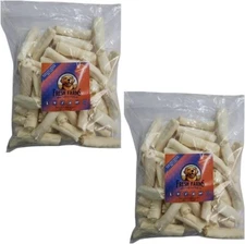 Premium Rawhide Economy Box: 2 Bags of 50 PK 5"-6" Natural Rawhide Roll