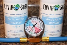 Arctic Air for R-1234yf, 2 cans with Gauge, COLDER AIR, Enviro-Safe 