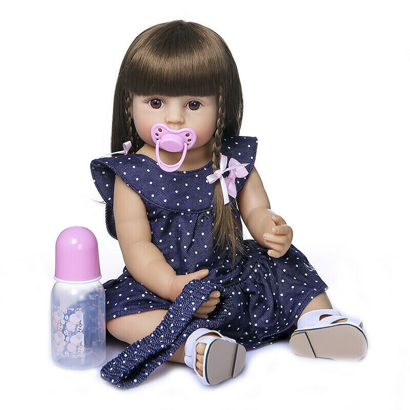 22'' Reborn Dolls Baby Full Body Vinyl Silicone Doll Lifelike Newborn Xmas Gifts