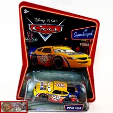NIB DISNEY PIXAR CARS, SUPERCHARGED SERIES, RPM #64, HIGH GRADE, AWESOME DETAILS