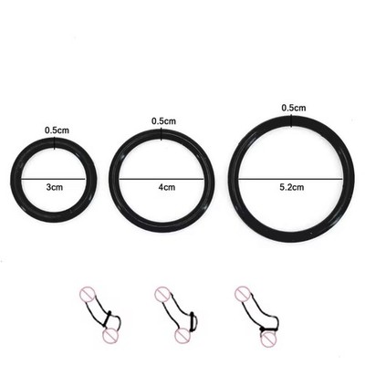 Man Silicone Semen Lock Ring Delay Ejaculation High Elasticity Time Lasting Ring