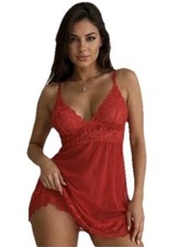 Women Mini Dress Lingerie Sleepwear Sexy Underwear Transparent Lace Nightwear UK