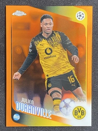 Julien Duranville 2025-26 Topps Chrome UCC Orange Refractor Base /25 #25