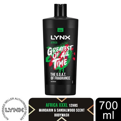 Lynx Africa G.O.A.T Shower Gel up to 12H of Fragrance XXXL Africa, 700ml