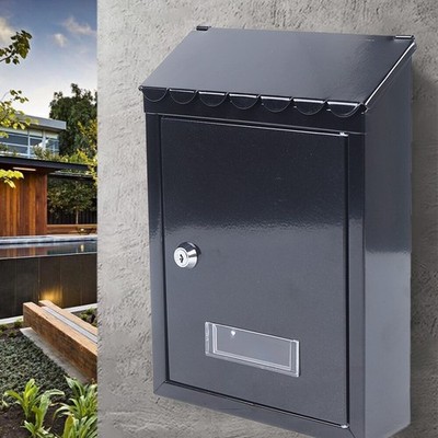 Extra Large Drop Box Wall Mounted Mailbox Modern Outdoor Waterproof with 2 keys