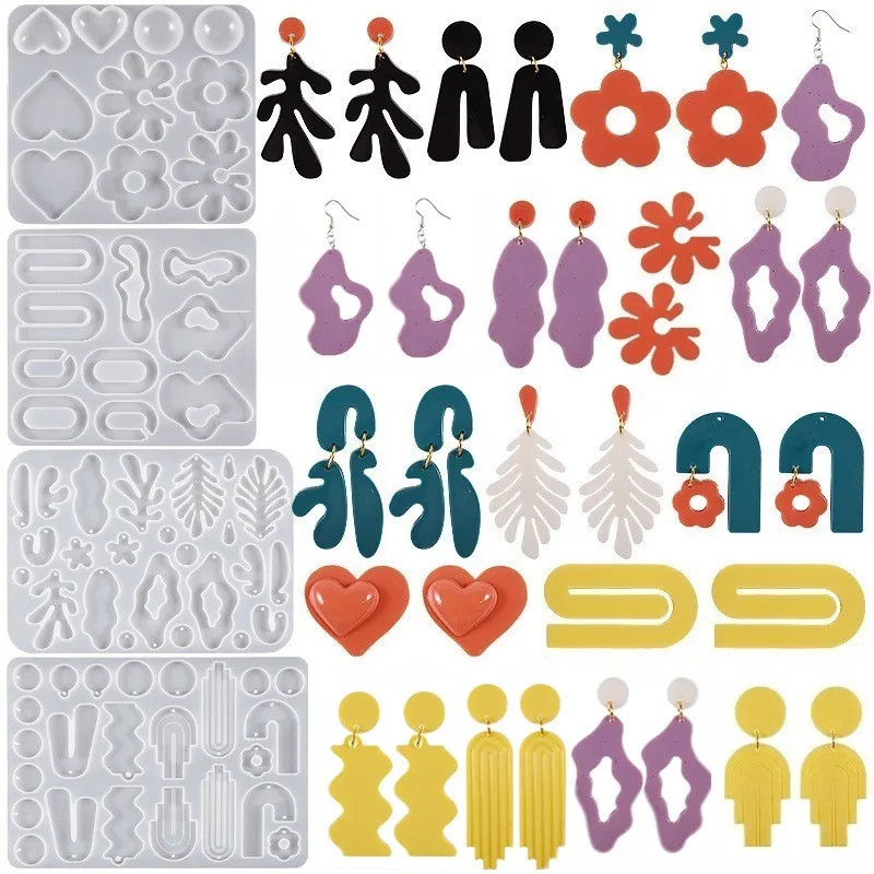 DIY Geometric Silicone Molds for UV Resin Earrings