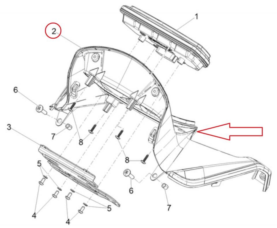 Entourage de compteur Aprilia SXR 50 cassé ? Remplacer avec le cache 1B007718 - 2