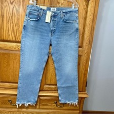 Agolde Kye Mid Rise Straight Crop Forseen Soft Stretch Jeans Women  s Sz 31 NWT