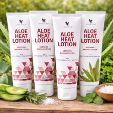 Forever Lot 4x Aloe Heat Lotion - Lotion De Massage Apaisante, 118 ml