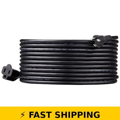 Amazon Basics 25 Ft Extension Cord - 13 Amps, Black