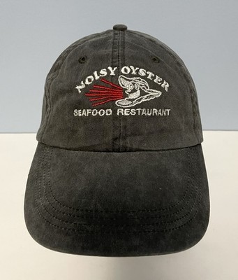 Noisy Oyster Seafood Restaurant Adjustable Gray Baseball Hat Anvil Brand Cap