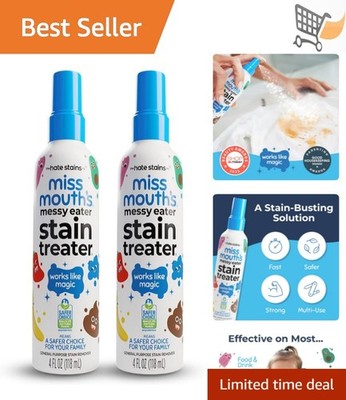 Messy Eater Stain Treater Spray 4oz 2 Pack Food Grease Coffee Laundry