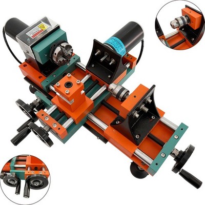 220V 1PH Multifunctional Mini DIY Lathe Woodworking Lathe 1200-3000 RPM