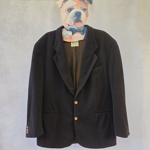 Hugo Boss, Vintage Hugo Boss Twenty Herren Wolle & Kaschmir Mischung Blazer Jacke Marine 48" Brustumfang