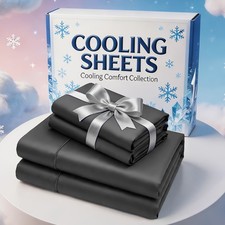 Cooling Soft Wrinkle Free Bamboo Fiber Deep Pocket Bed Sheets Set Luxury Grey