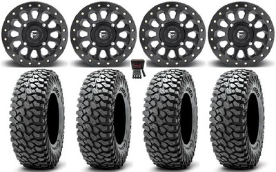Fuel Vector Bdlk 15'' Wheels Bk 32'' RocScraper Tires Can-Am Commander Maverick
