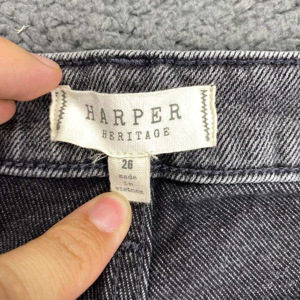 Francesca's Harper Heritage High Rise Wide Leg Jeans Gray Wash Size 26 - Image 4 of 4