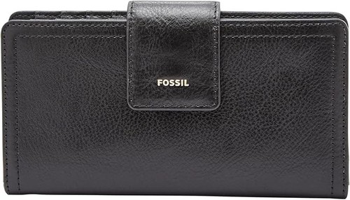 Fossil - Women's Logan Leather Wallet, Black