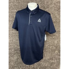 Reebok Men  s Polo Shirt Medium Golf Blue Performance Moisture Management