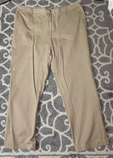 Nautica Men's Classic Fit Straight Cotton Chino Clipper Deck Pants Khaki 42x32