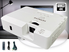 Hitachi 3LCD Projector for Office Break Rooms and Team Meetings 3300 Lumens 4K