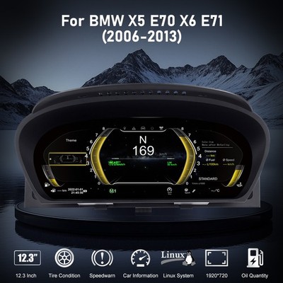 Digital Tacho Kombiinstrument LED Für BMW X5 E70 X6 E71 Gauge Cluster