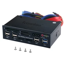 TCC-QL5E 5.25 Inch PC Multifunction Dashboard Media Front Panel, with SATA e-...