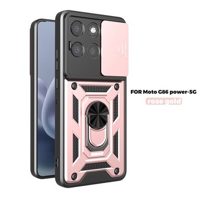 For Motorola Moto G86 Power 5G Case Camera Protector Ring Stand Shockproof Cover