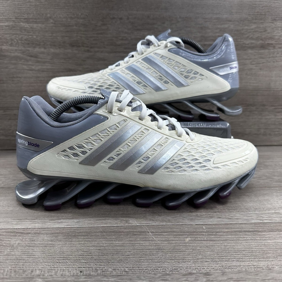 Adidas Springblade Razor White & Grey Silver Running Sneakers 