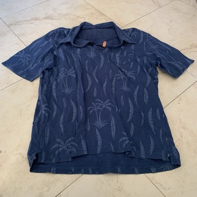 Quicksilver Waterman Short Sleeve Button Shirt Waterman Collection Mens Size M