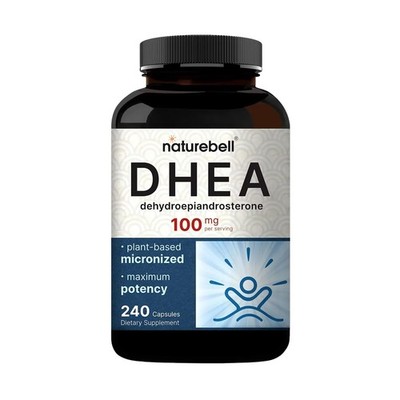 NatureBell DHEA 100mg - 240 Capsules - Supplement 240 Count (Pack of 1) 