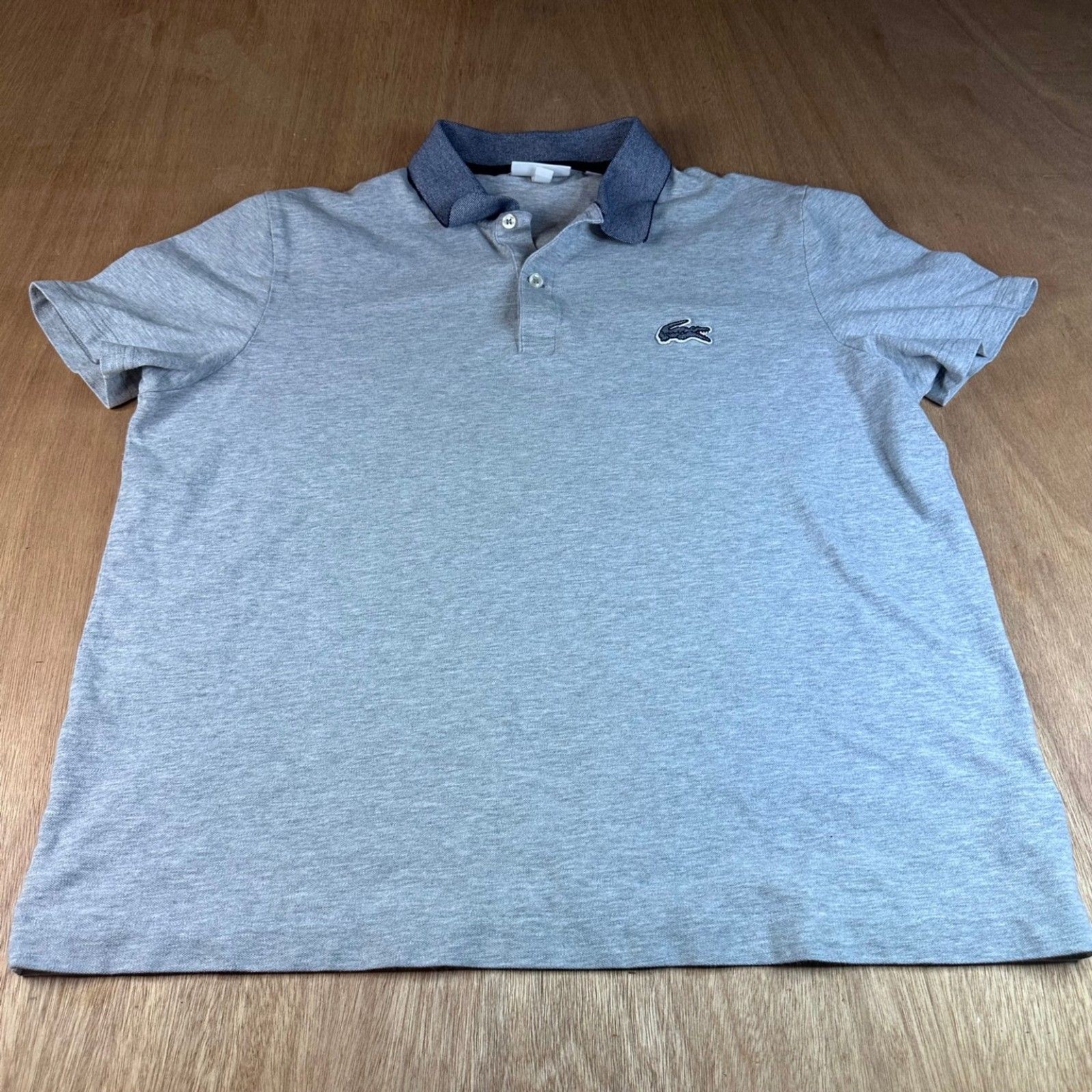 Lacoste Men’s Polo Shirt XXL Gray Regular Fit Short Sleeve Cotton