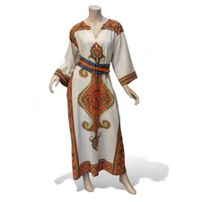 Vintage 1970s Dashiki Caftan Dress Size Large