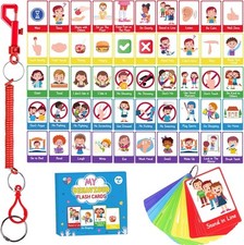 50PCS Autism Behaviour Communication Cards for Speech Delay Children and...