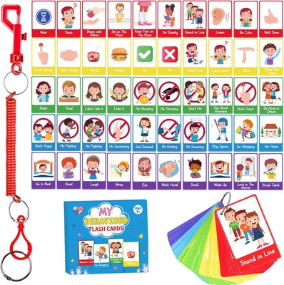 50PCS Autism Behaviour Communication Cards for Speech Delay Children and... 