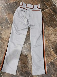 Worth Brand Youth Baseball Pants Size Large Gray with Orange and Black Piping