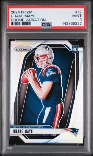 2024 PANINI PRIZM ROOKIE VARIATION #12 DRAKE MAYE ROOKIE RC PSA 9