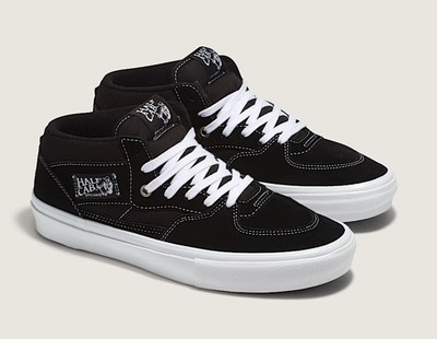 Vans Skate Half Cab ''black/white'' (Size 8, US Men's) -Brand New- Black Suede