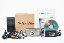 Near Mint CONTAX TVS DIGITAL Titanium Silver 5.0 MP Digital Camera w/ Box 3133