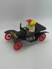 Vintage Figural Car with Driver & Passenger Salt & Pepper Shakers Plastic